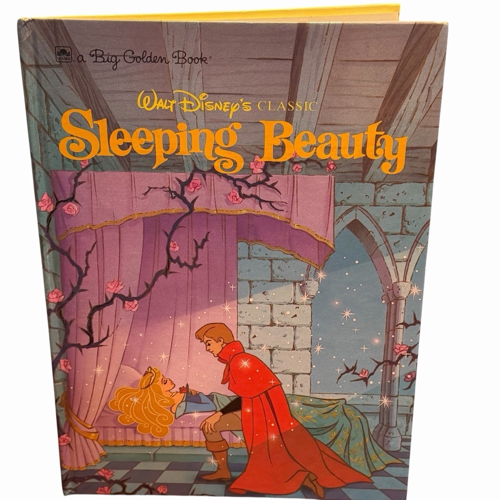 VINTAGE 1986 Golden Book Disney Sleeping Beauty Hardcover (A Big Golden Book)